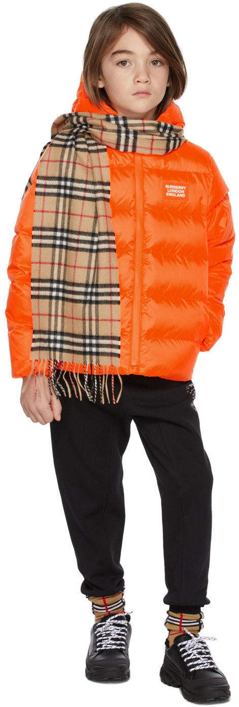 Ssense Abbigliamento Cappotti e giubbotti Giacche Blazer Kids Orange Printed Blazer 