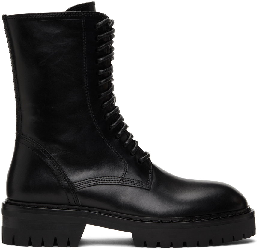 Ann Demeulemeester: Leather Alec Ankle Boots | SSENSE Canada