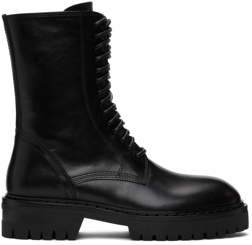 Ann Demeulemeester: Leather Alec Ankle Boots | SSENSE