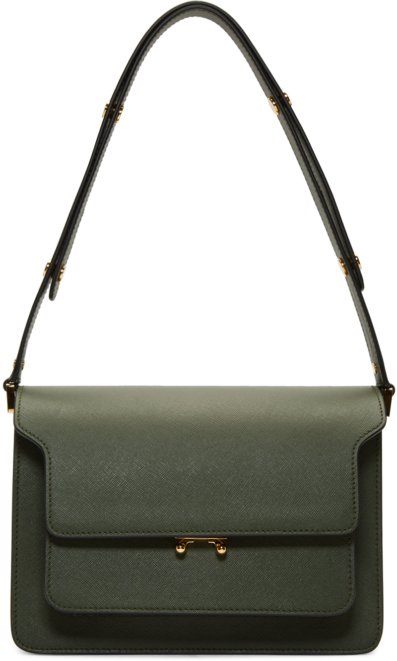 Marni Green & Grey Medium Trunk Bag