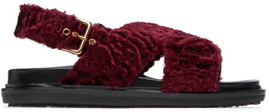marni shearling sandals