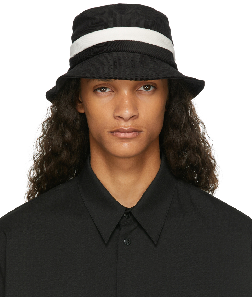 Black Corduroy Fisherman Bucket Hat by Marni on Sale
