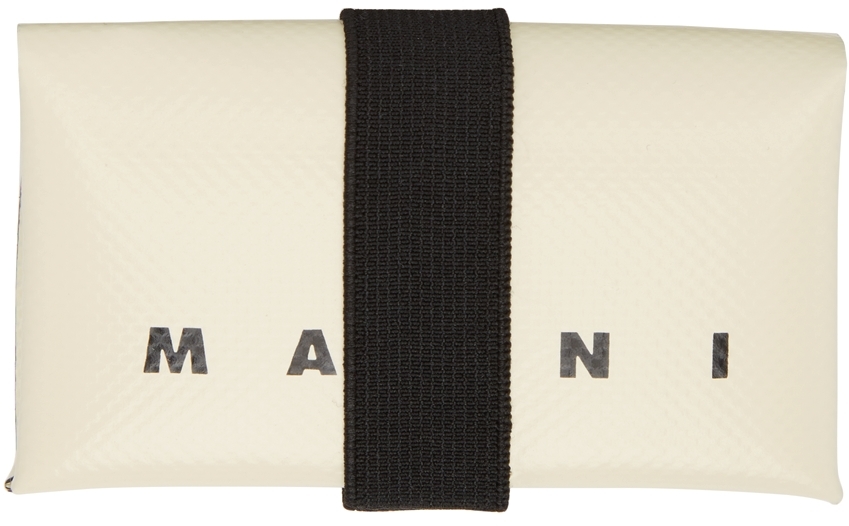 Beige PVC Origami Card Holder by Marni on Sale