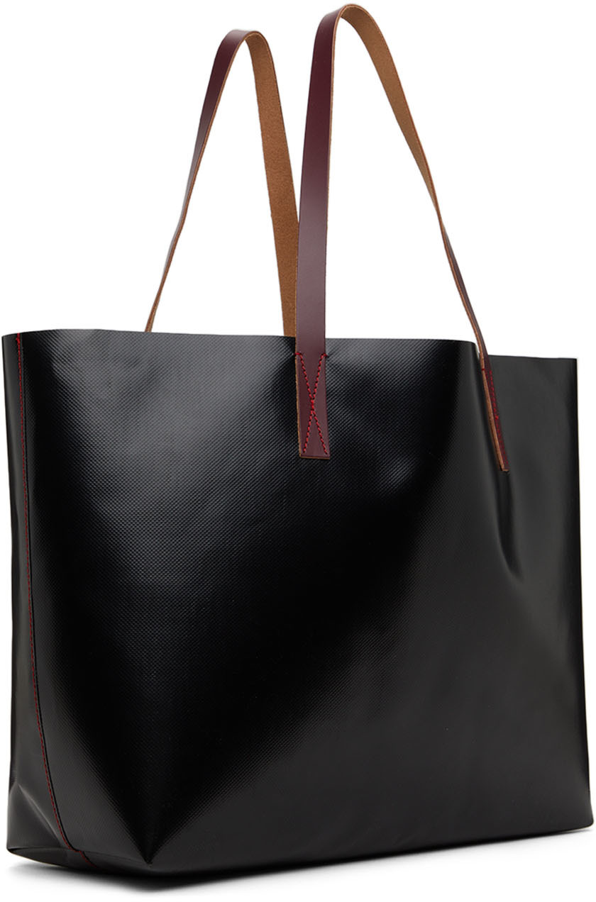 Marni Black  Burgundy Tribeca Tote Bag | Smart Closet