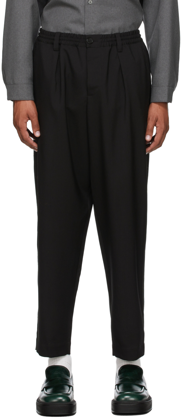 Marni Black Tropical Virgin Wool Cropped Trousers | Smart Closet