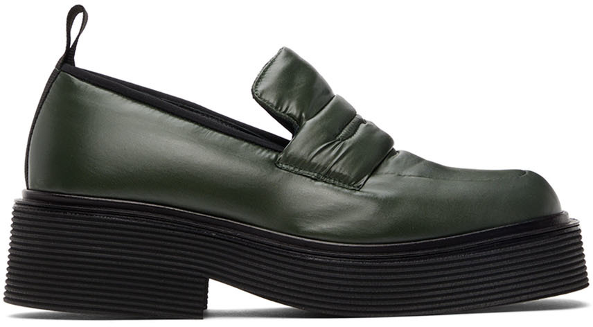 marni green loafers