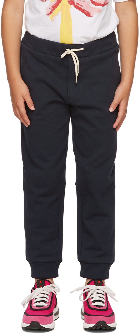 MARNI KIDS NAVY DRAWSTRING LOUNGE PANTS 