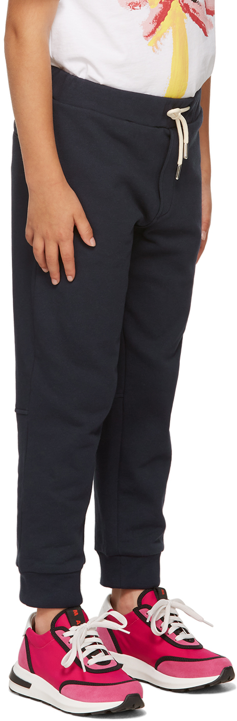 MARNI KIDS NAVY DRAWSTRING LOUNGE PANTS 