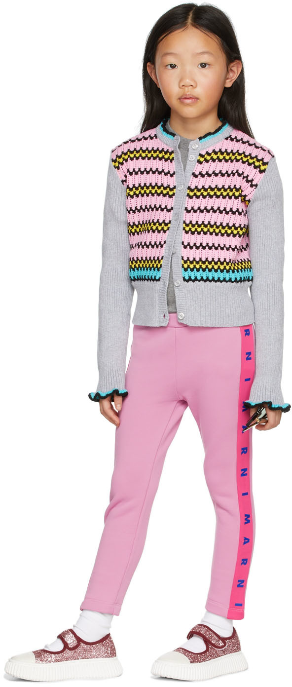 Baby Pink Logo Track Pants by Marni on Sale