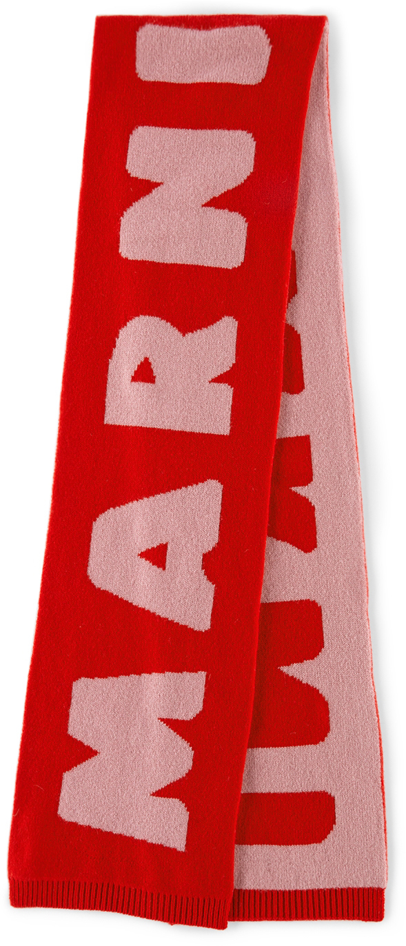 Kids Red Maxi Logo Scarf SSENSE Accessories Scarves 