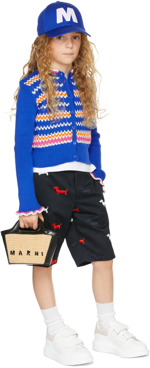 Marni Kids Blue Embroidered Jacket