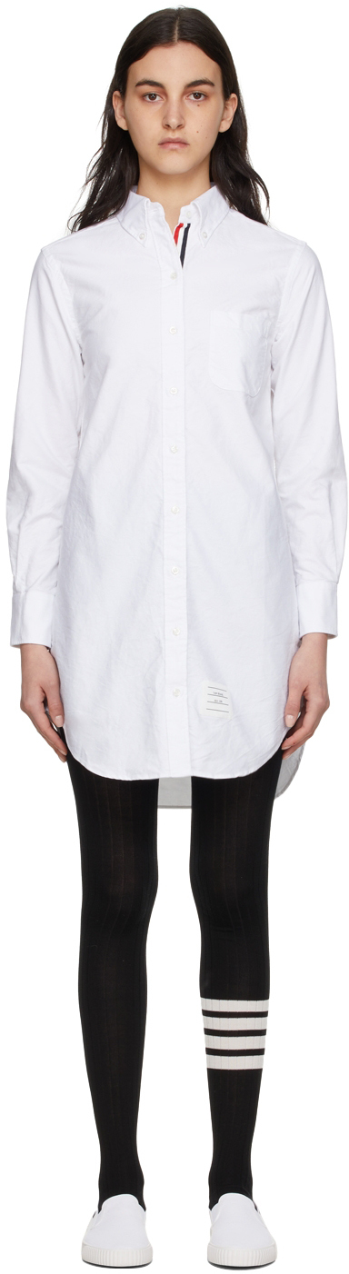 Thom Browne White Shirt Mini Dress