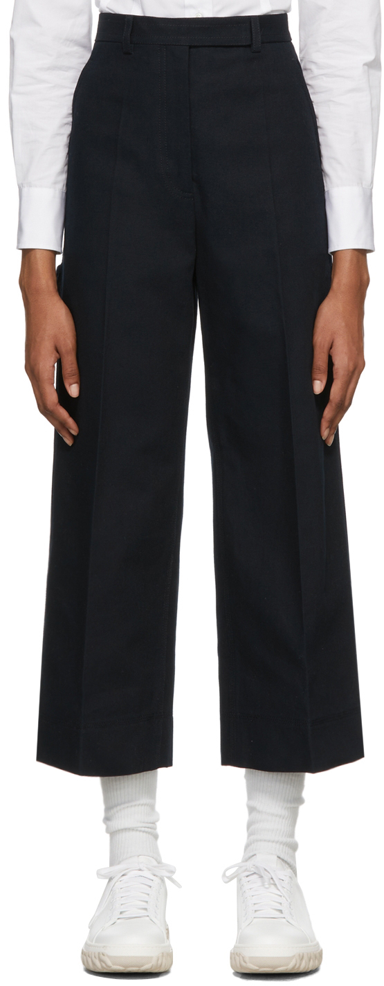 Thom Browne Navy Cotton Canvas Utility Trousers