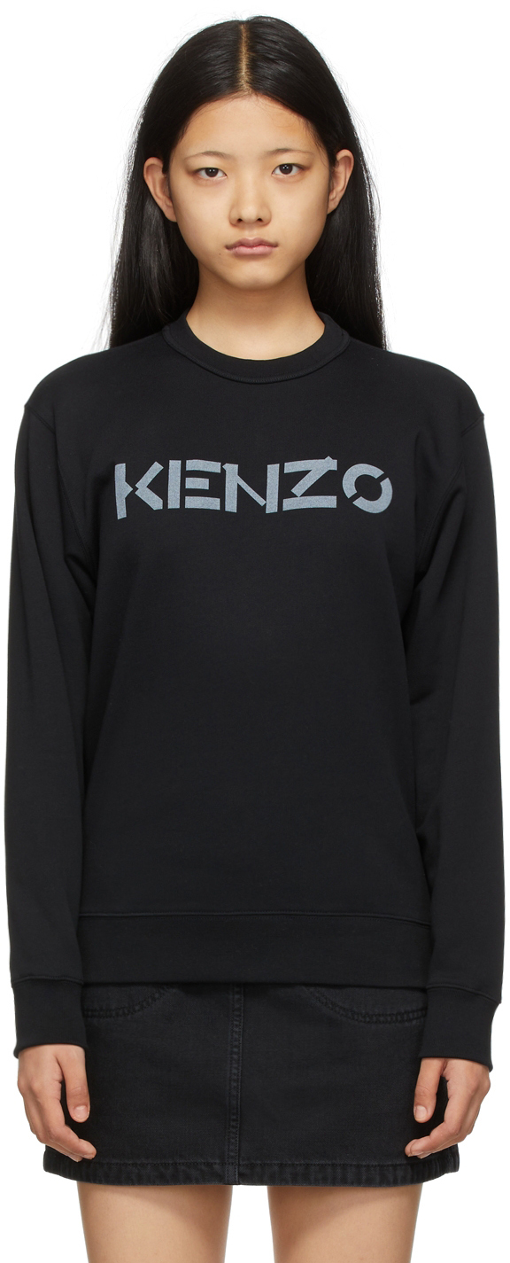 Kenzoのブラック ロゴ スウェットシャツがセール中
