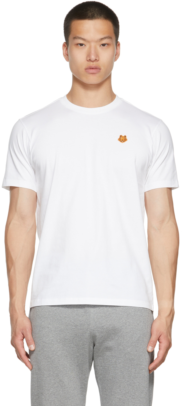 Kenzo White Tiger Crest T-Shirt