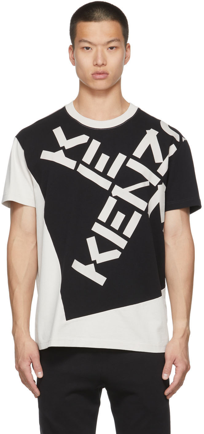 Kenzo Black & Beige Sport Big X T-Shirt