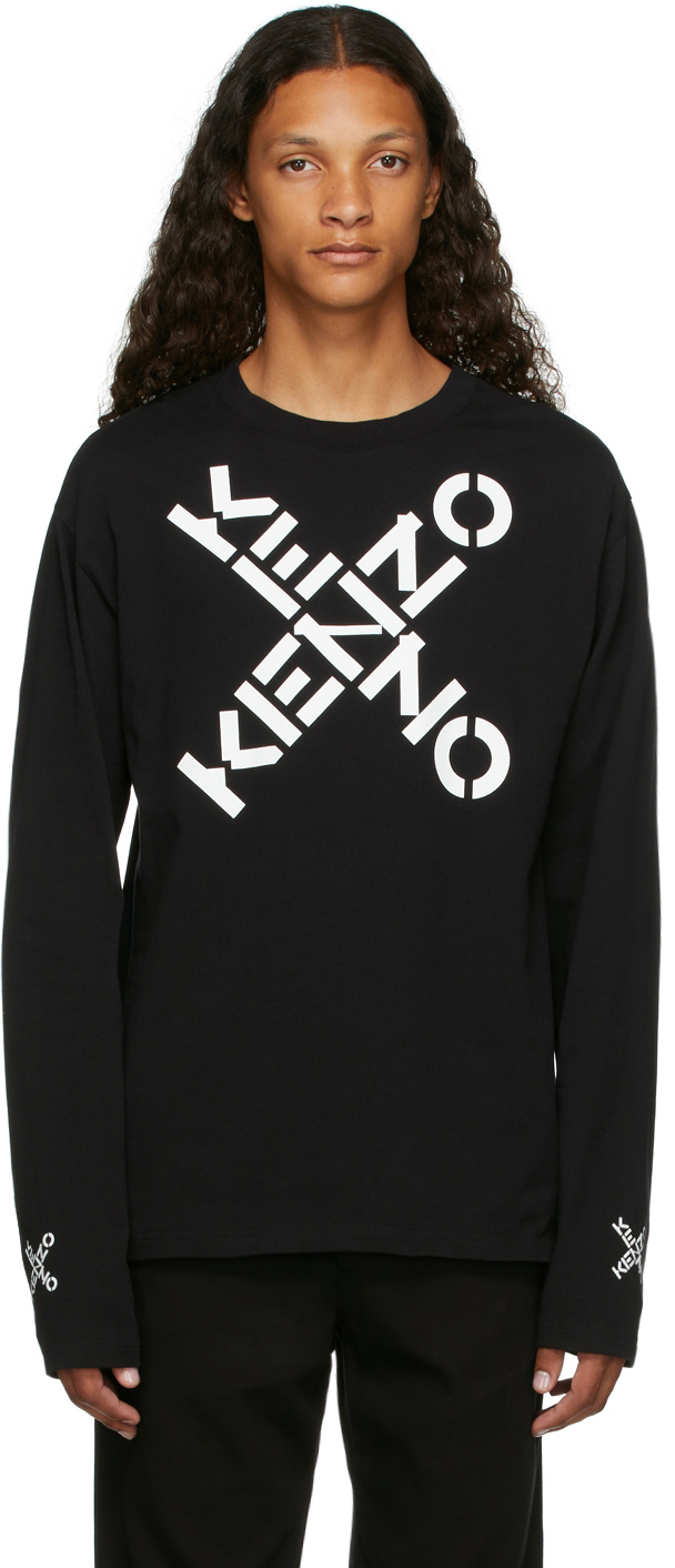 Kenzo Black Sport Big X Long Sleeve T-Shirt