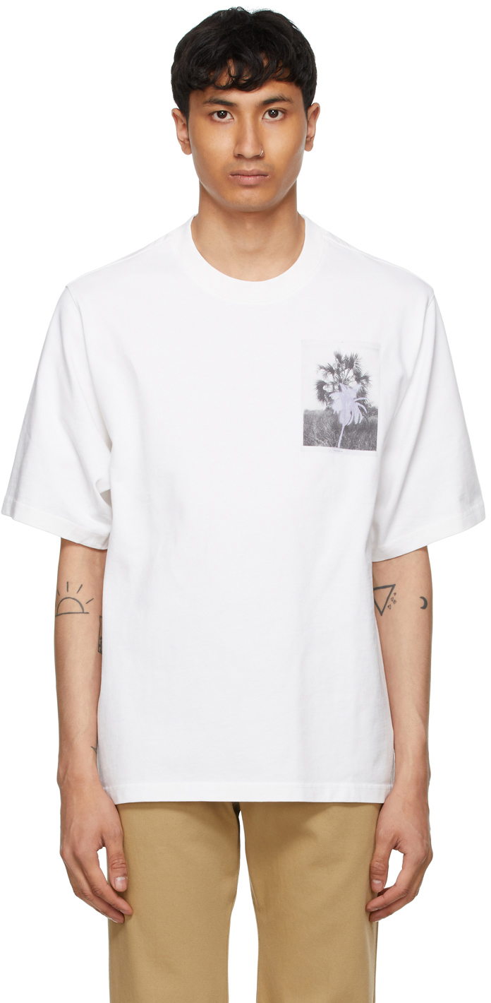 Kenzo: White High Summer Tropical Graffiti T-Shirt | SSENSE Canada