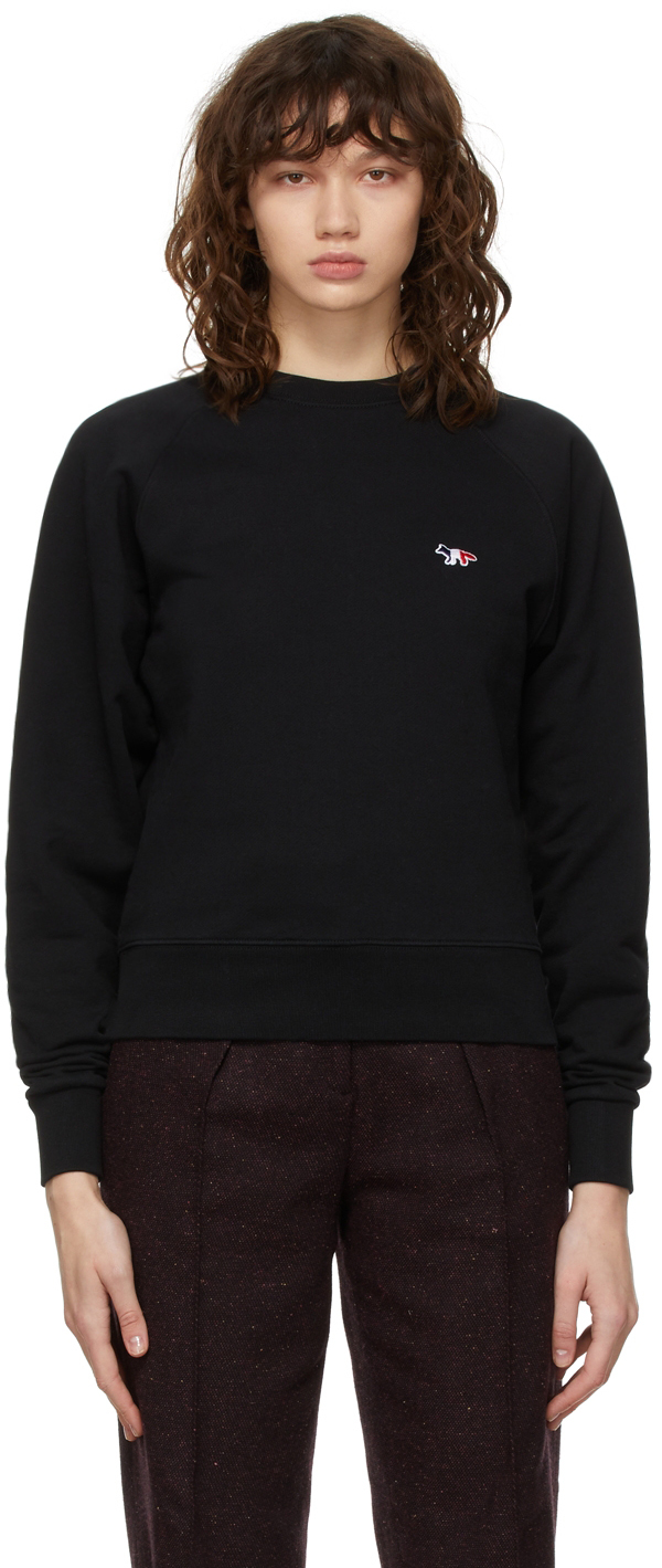 maison kitsuné tricolour fox crew sweat