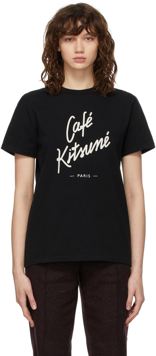 Maison Kitsuné Black Café Kitsuné T-Shirt | Smart Closet