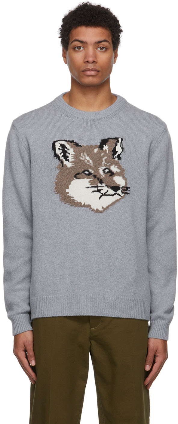 Maison Kitsuné Green Big Fox Head Sweater | Smart Closet