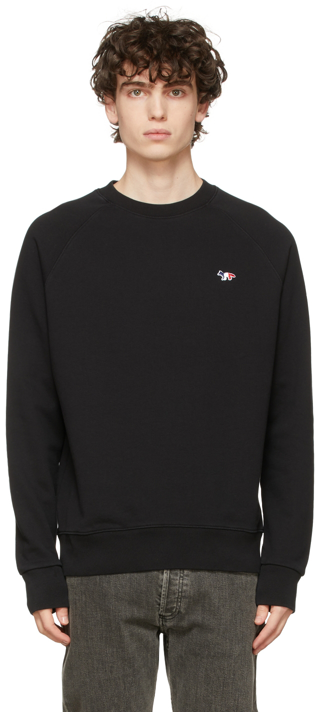 maison kitsuné tricolour fox crew sweat