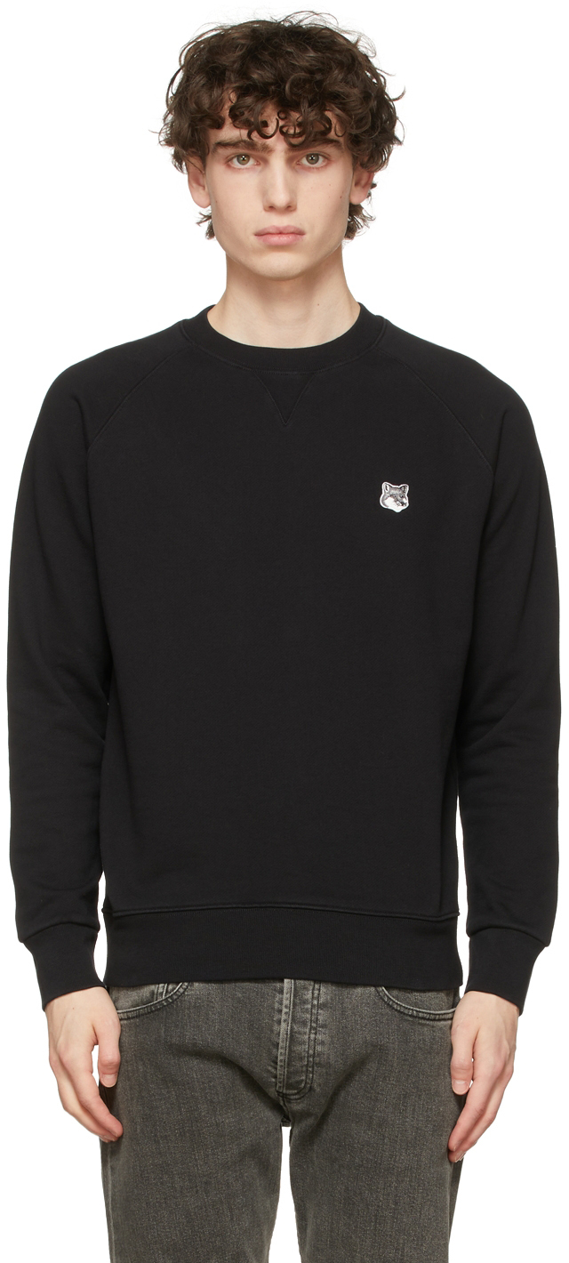 Maison Kitsuné Black Fox Head Patch Sweatshirt | Smart Closet