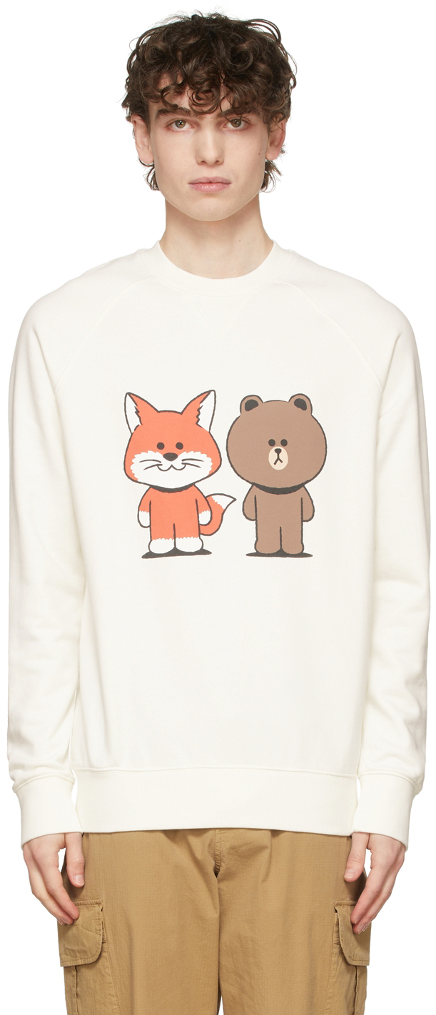 Maison Kitsuné Off-White LINE FRIENDS Edition Big Print Sweatshirt