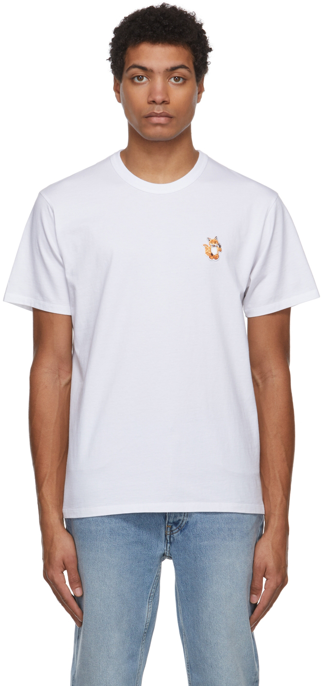 White All Right Fox Patch T-Shirt