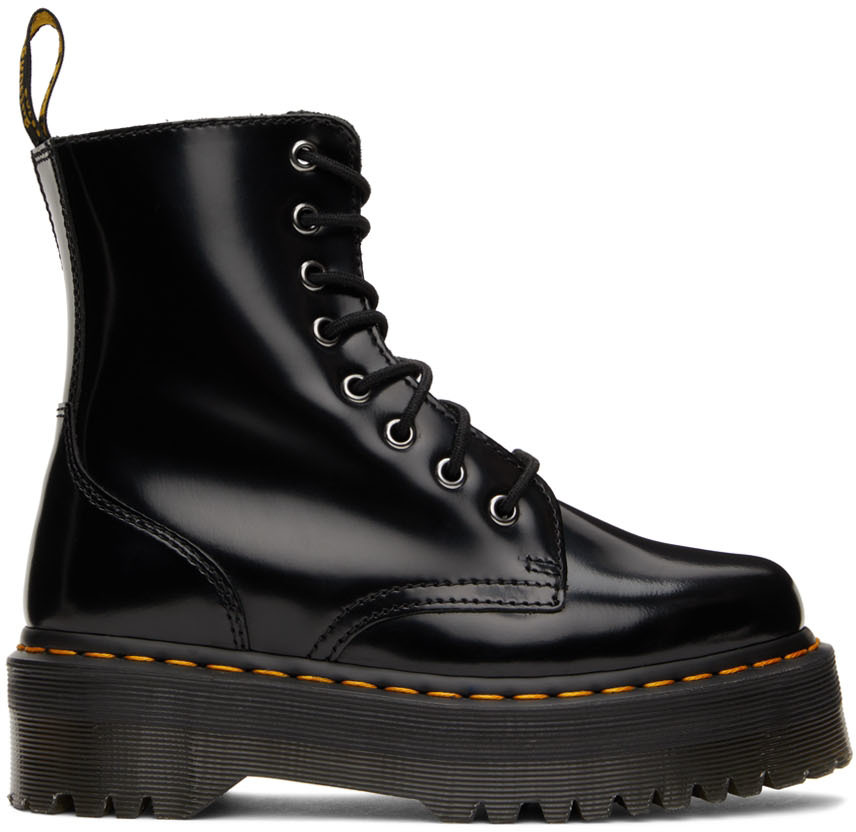 Dr. Martens: Black Jadon Retro Quad Boots | SSENSE UK