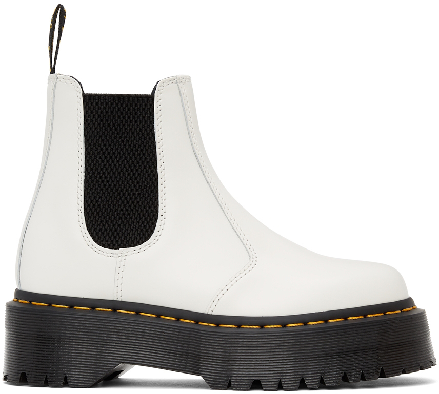 dr martens white boots chelsea