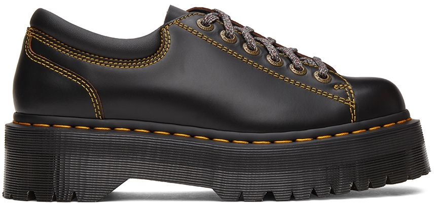 dr martens black smooth collier bex platform derbys