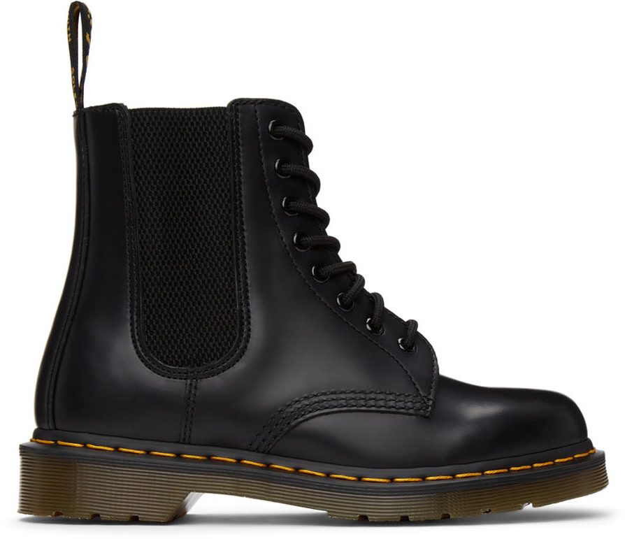 Dr. Martens Black 1460 Harper Smooth Leather Boots