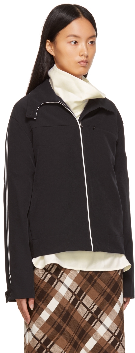 Commission Black Tennis Track Jacket | Smart Closet