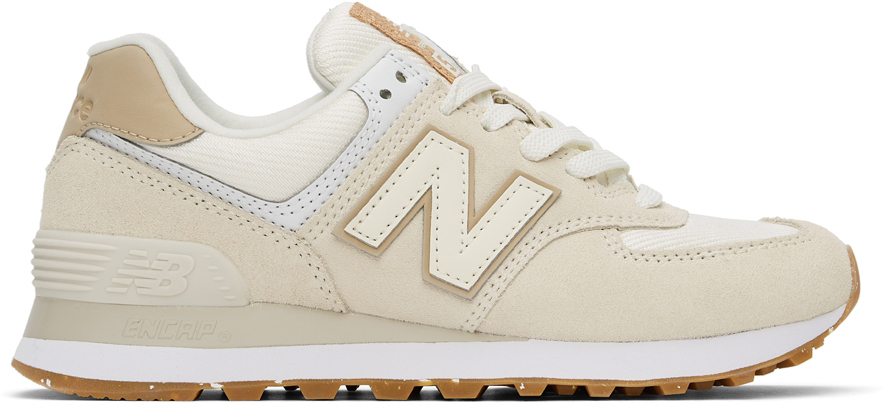 New Balance Beige & Off-white 574 Sneakers In Angora/incense | ModeSens