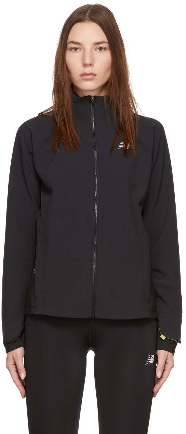 Black Impact Run Winter Jacket by New 