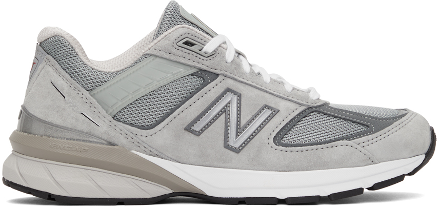 New Balance: Grey Made In US 990v5 Sneakers | SSENSE