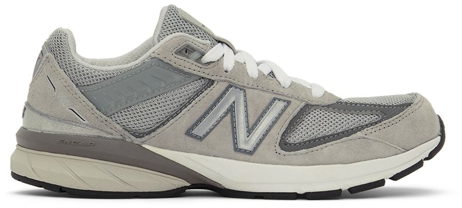 Kids Grey 990v5 Big Kids Sneakers by New Balance | SSENSE UK