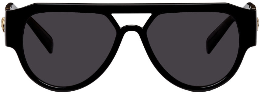 Versace Black Medusa Aviator Sunglasses
