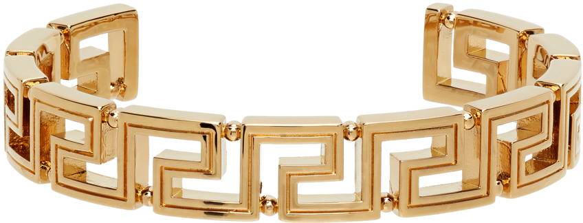 Versace Gold Greca Cuff Bracelet