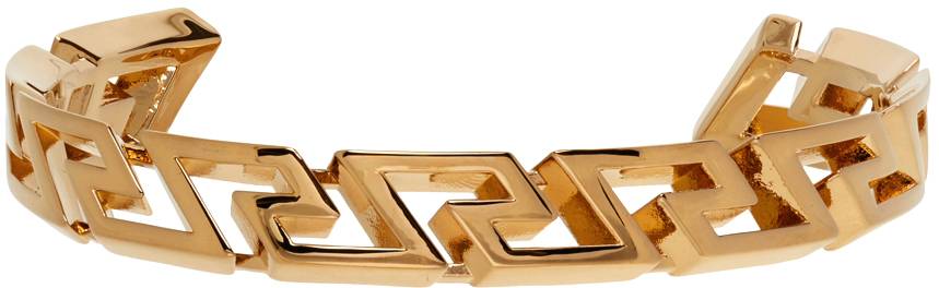 Versace Gold Greca Cuff Bracelet