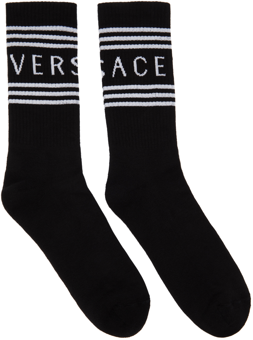 versace socks black