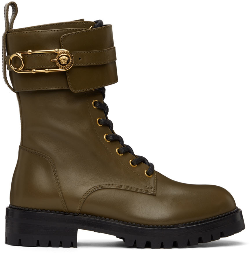 versace tan boots