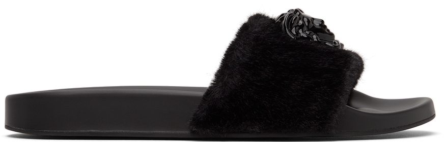 Versace Black Fleece 'La Medusa' Slides
