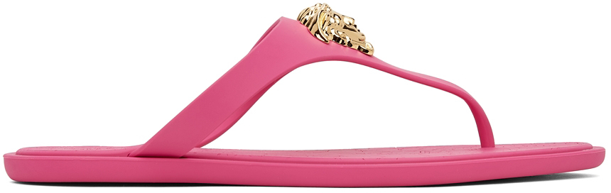 Versace pink flip flops Clearance