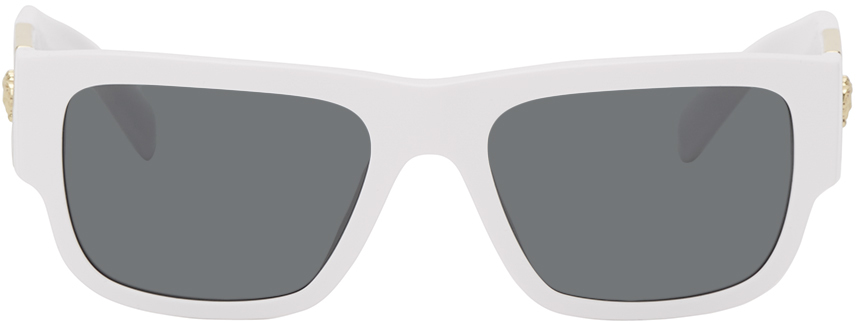 Versace White Medusa Stud Sunglasses