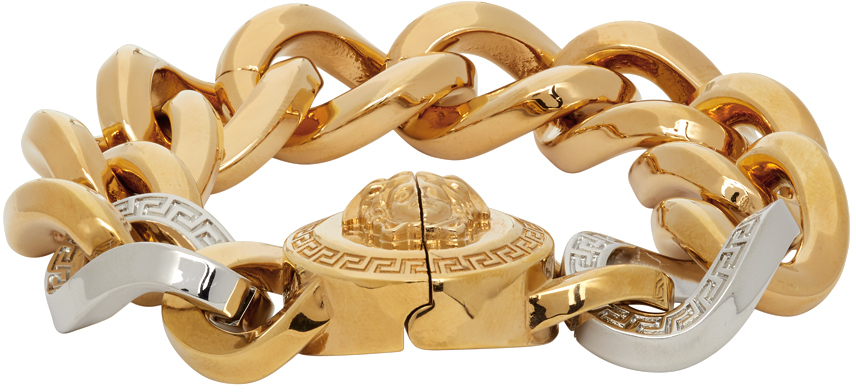 Versace Gold & Silver Medusa Chain Bracelet | Smart Closet