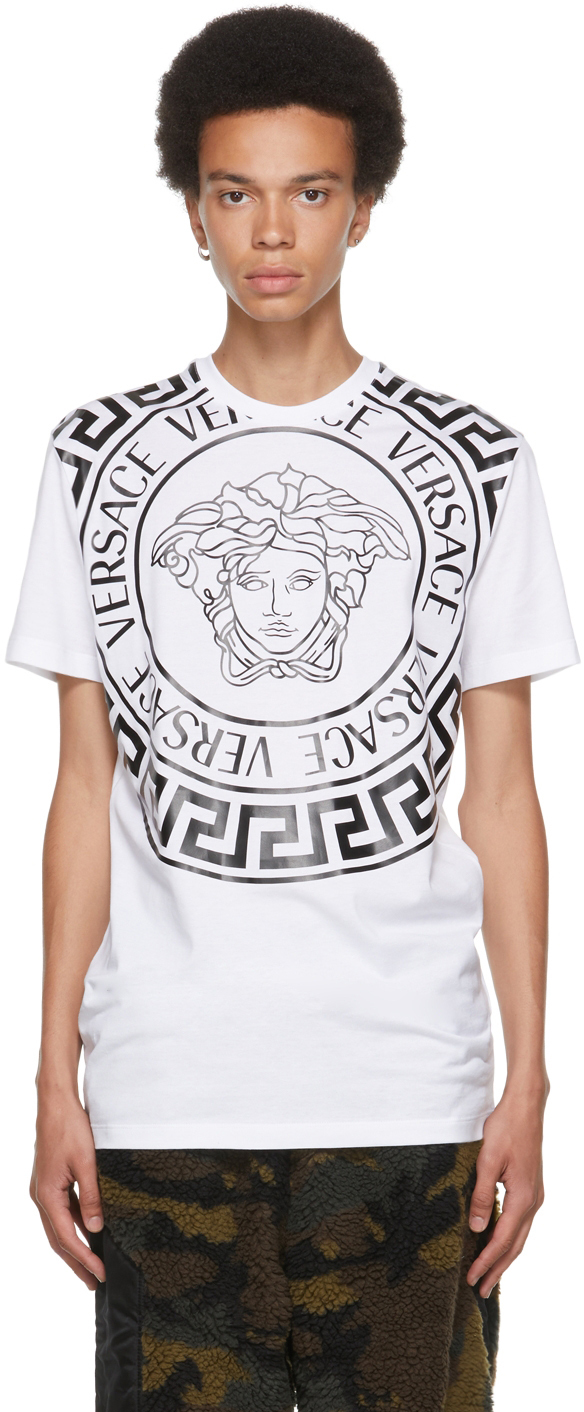 Versace White Medusa Motif T-Shirt