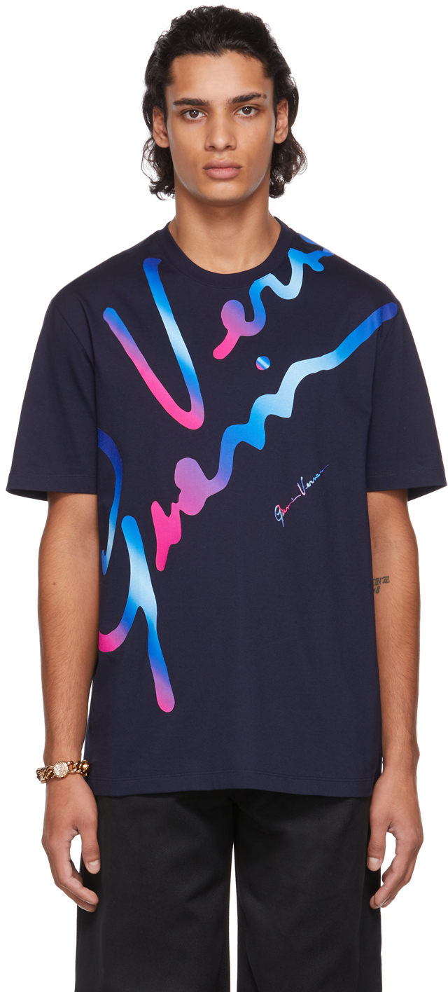 Versace Navy GV Signature T-Shirt