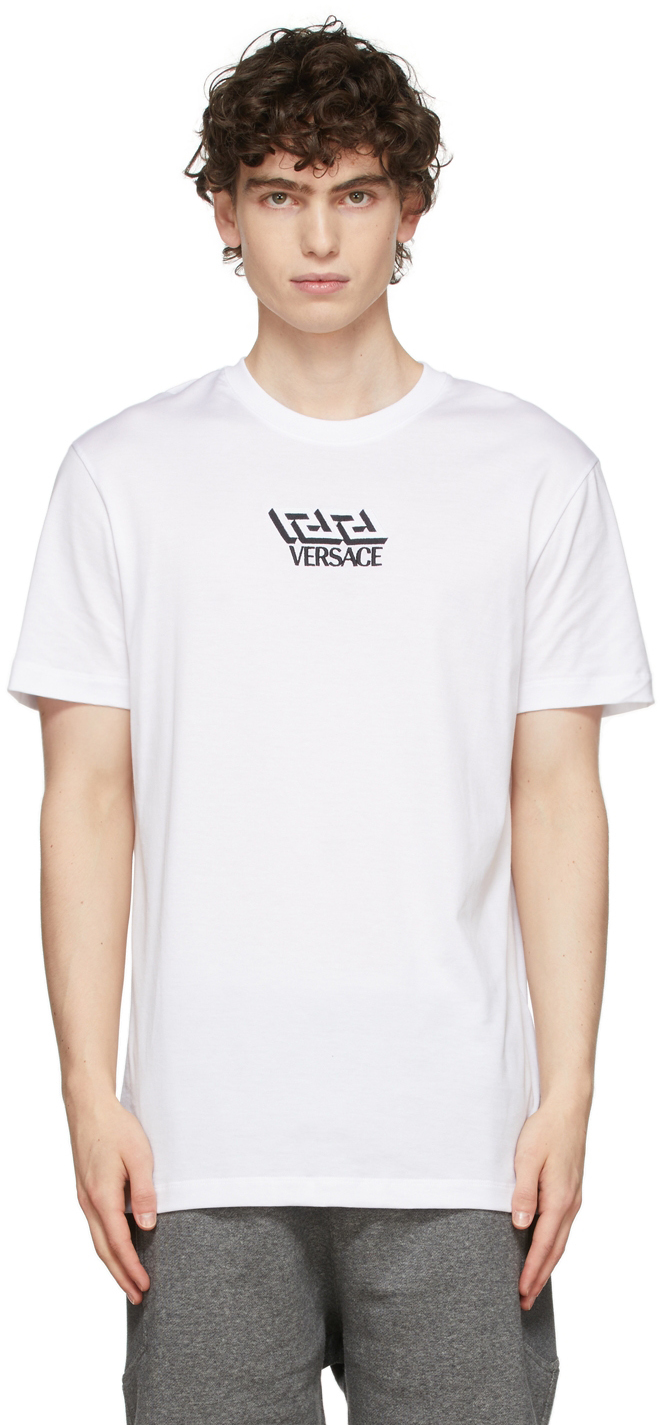 Versace White Monogram Logo T-Shirt